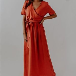 Orange maxi dress